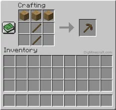 Make a Wooden Pickaxe in Minecraft