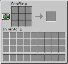 Place material on crafting table