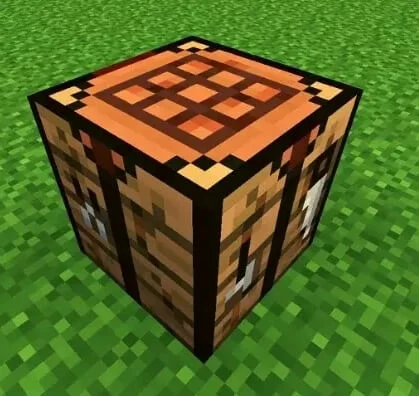 open crafting table in minecraft